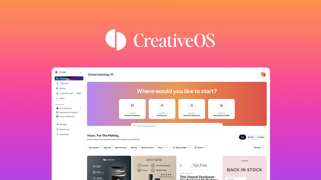CreativeOS - Ad, email and landing page templates | AppSumo