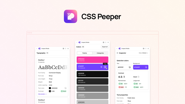 CSS Peeper - Analyze website styles without code | AppSumo