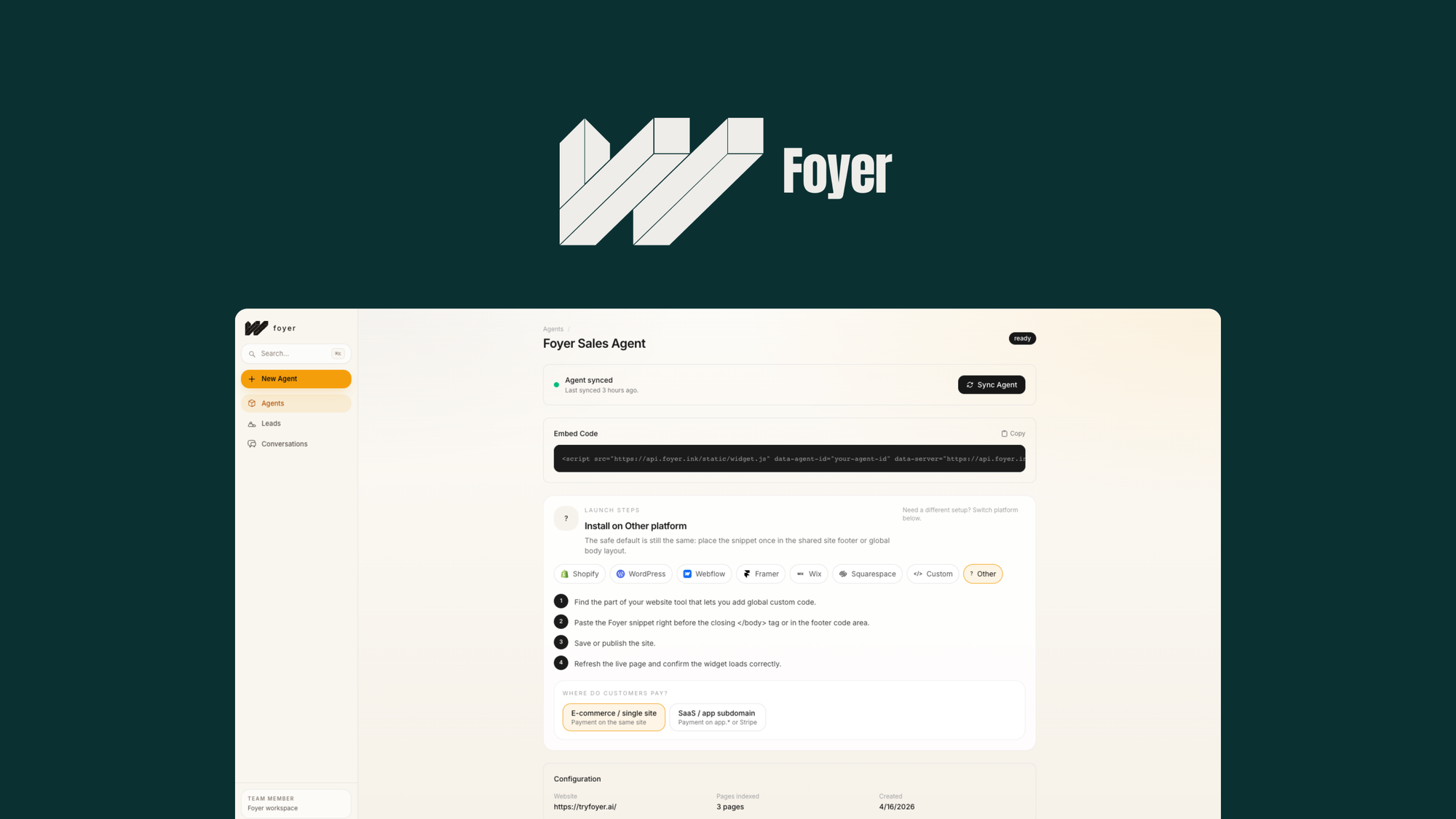 Foyer Lifetime Deal