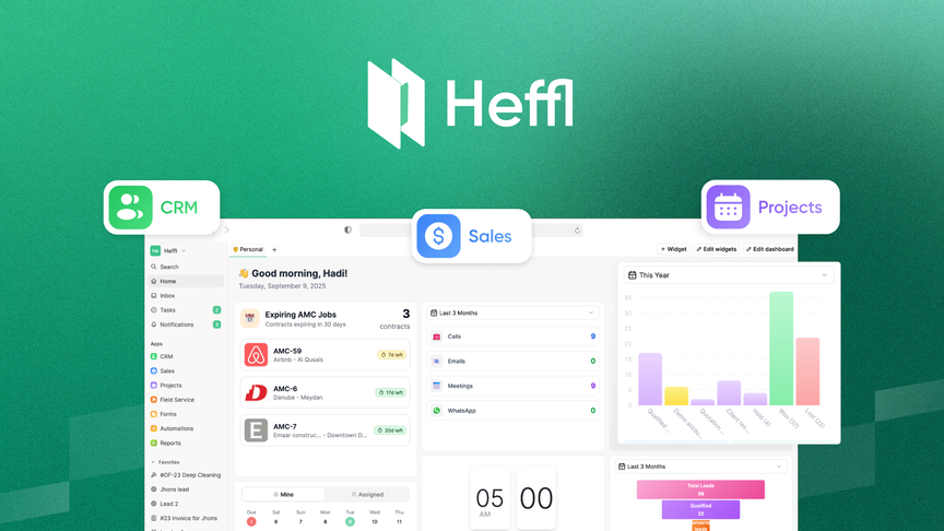 Heffl AppSumo CRM product screenshot