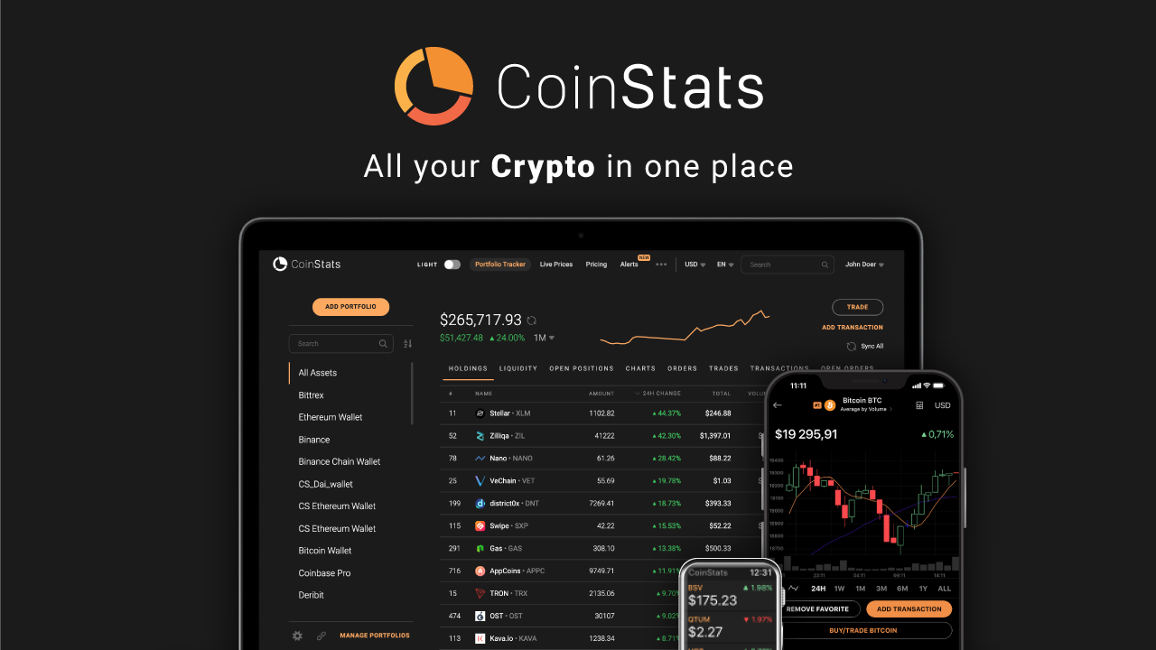 Manage and track your crypto. Safely and simply -- all in one place