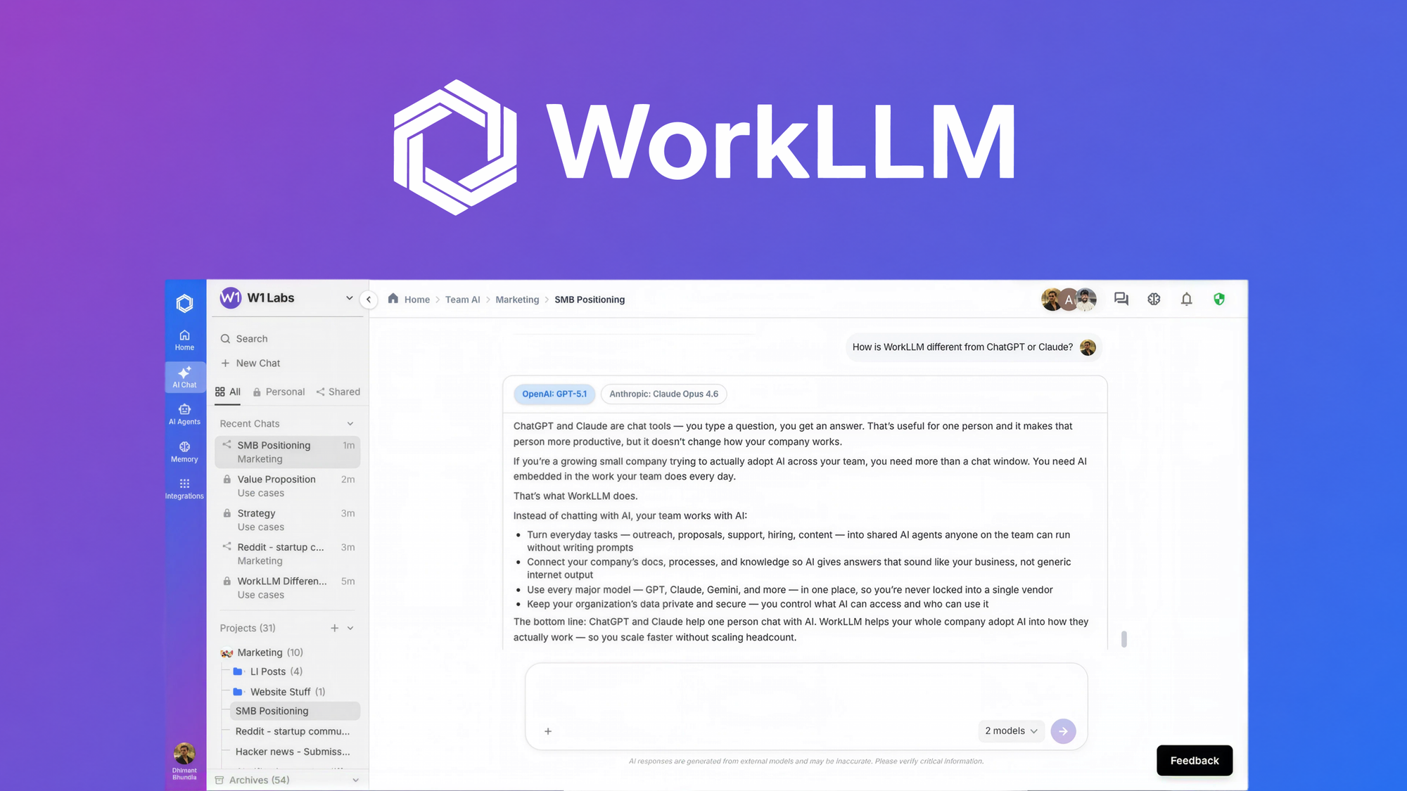 WorkLLM preview
