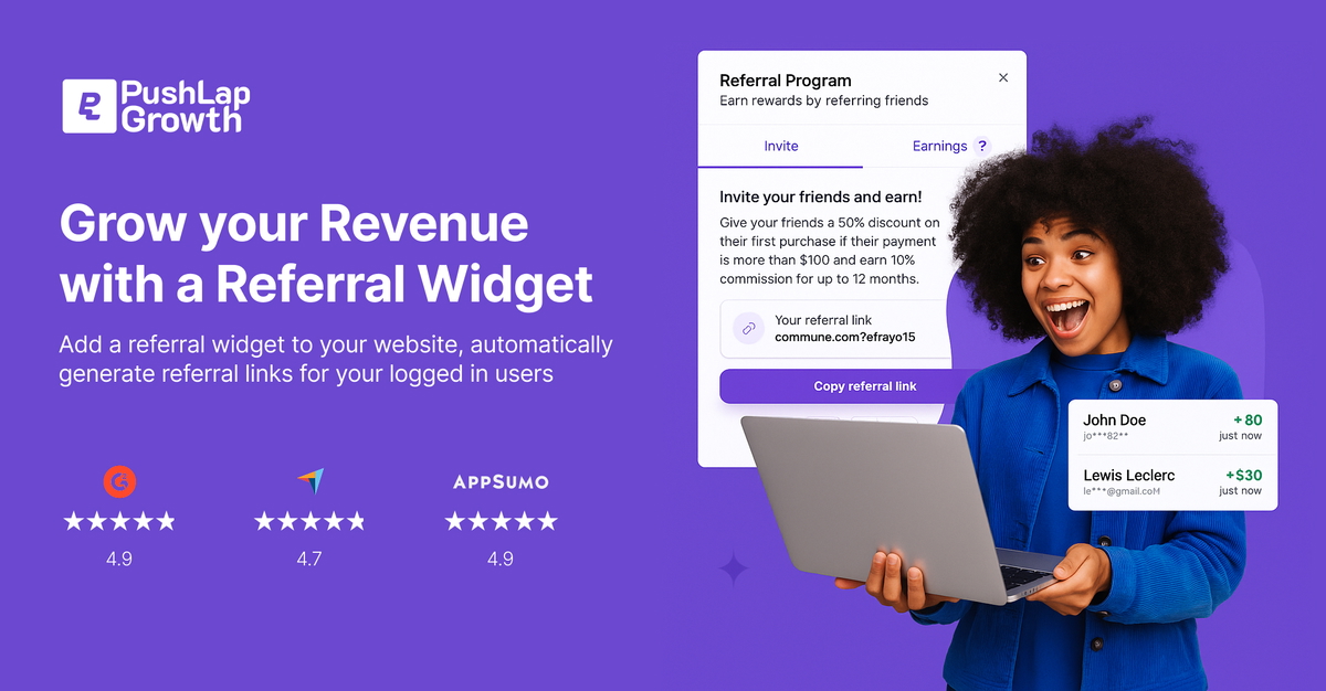 Embed a referral widget on your website