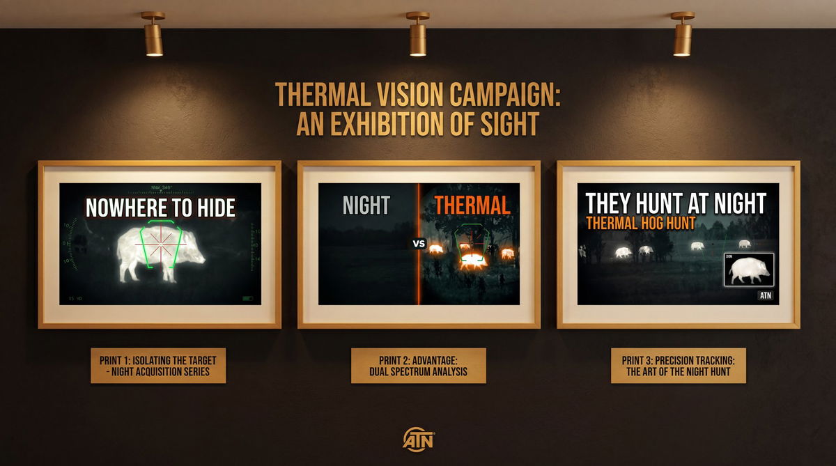 Thumbnail designs in dark gallery setting
