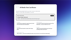 10 reusable hooks included with your video thumbnail