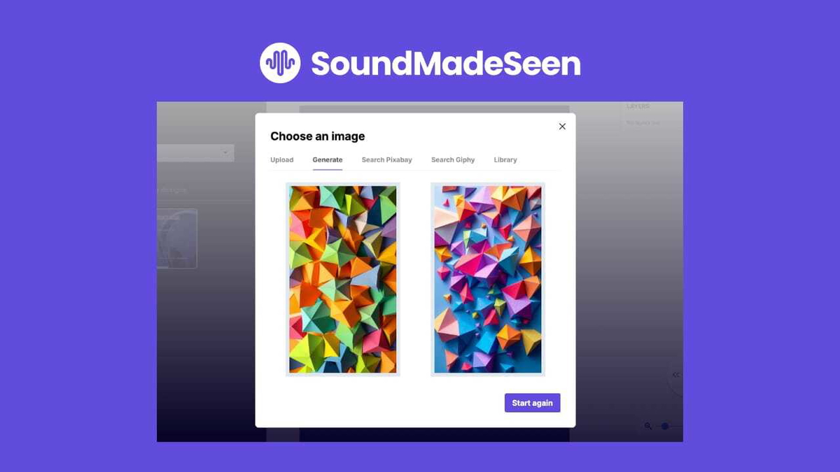 SoundMadeSeen's AI image generator at work