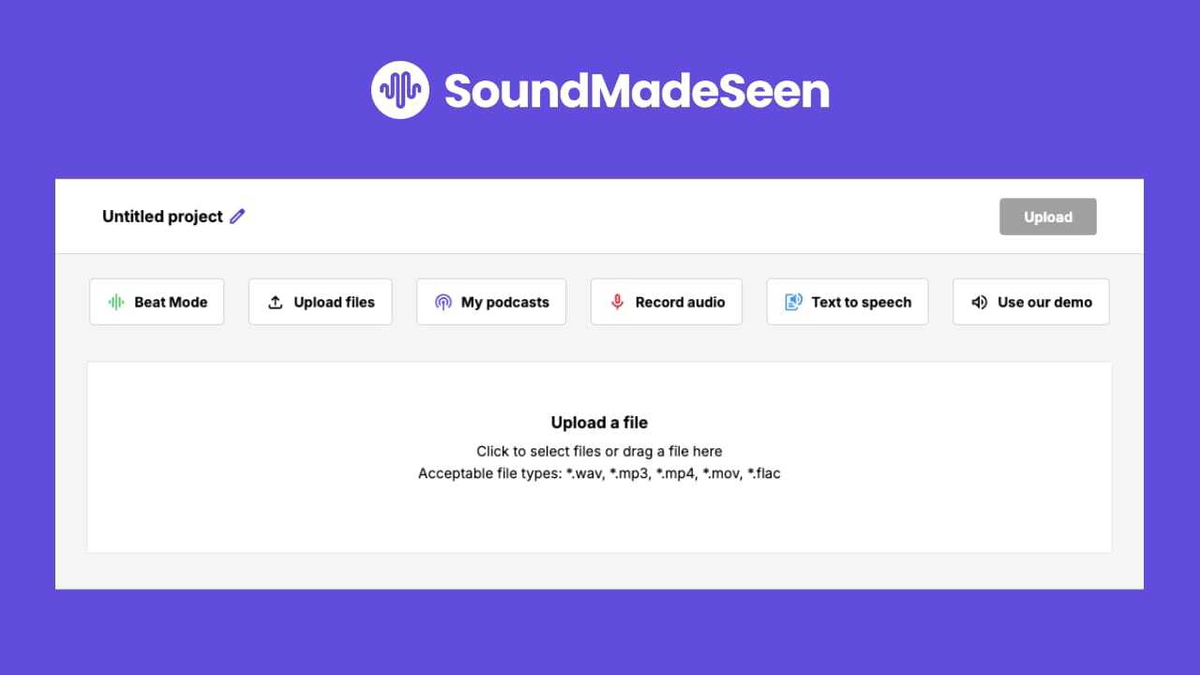 Some of the available upload options