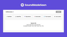 Some of the available upload options in SoundMadeSeen. thumbnail
