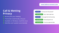 Connect Transcription History listing past translated sessions with timestamps and utterance counts thumbnail