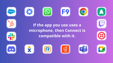 Connect Transcription History listing past translated sessions with timestamps and utterance counts thumbnail