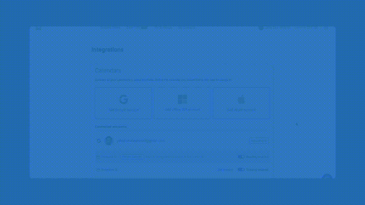 Connect your calendar