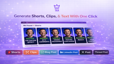 Create social media-ready clips and captions in seconds thumbnail