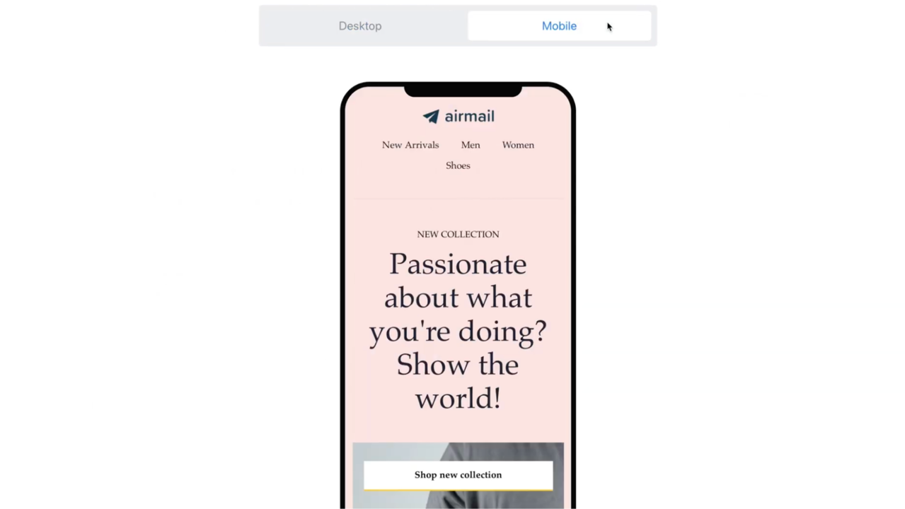 Get a mobile preview