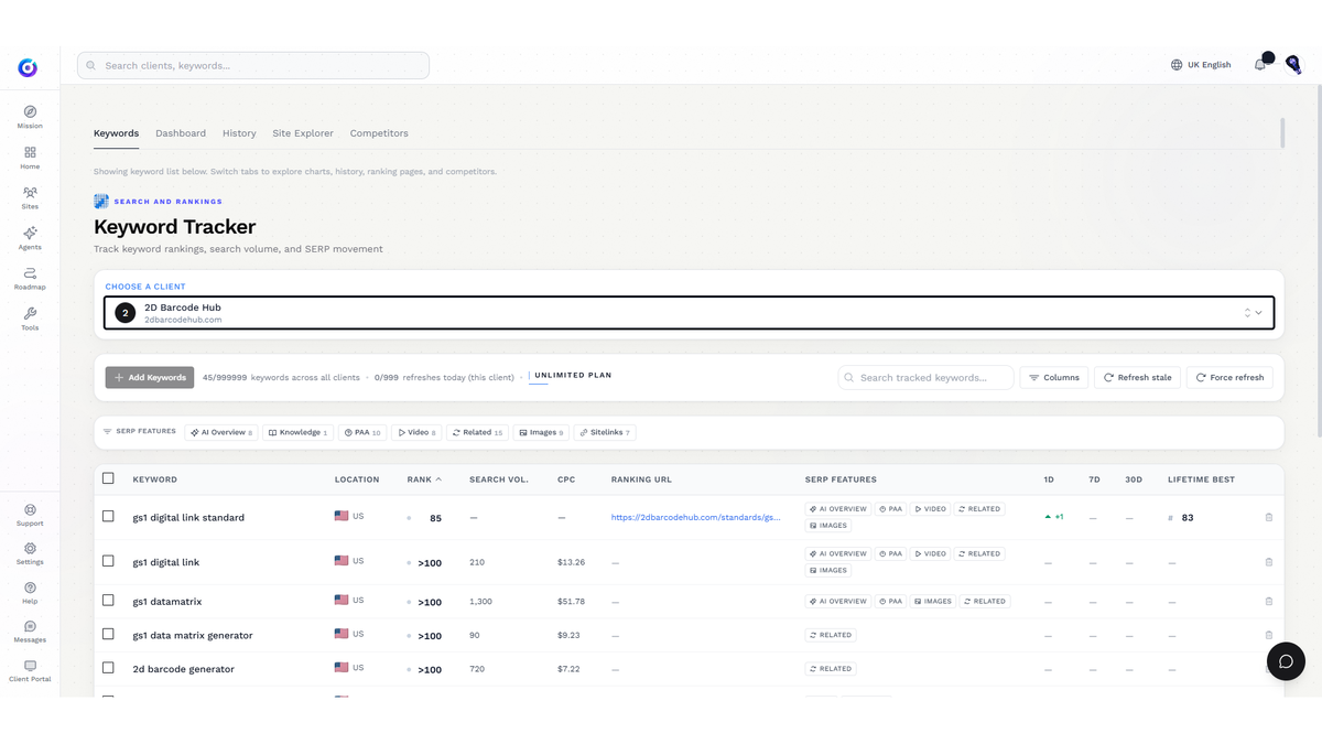 keyword tracker