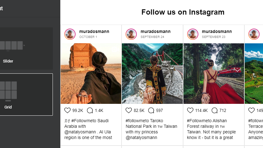 Choose your favorite Instagram feed layout