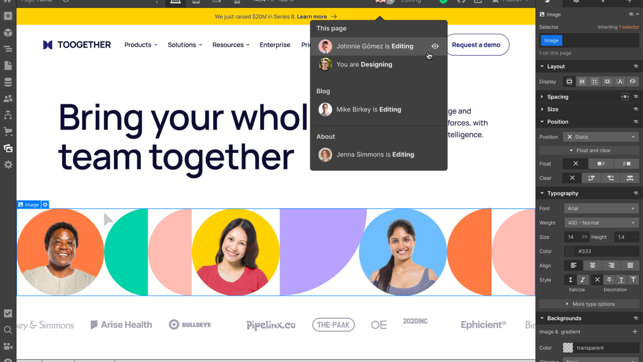 Collaboration on Webflow