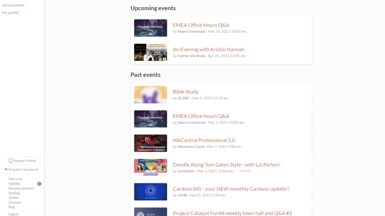Join events using Crowdcast