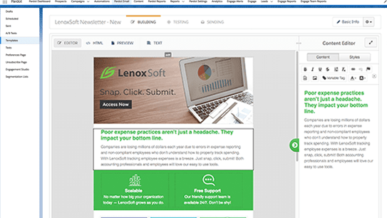 Create landing pages