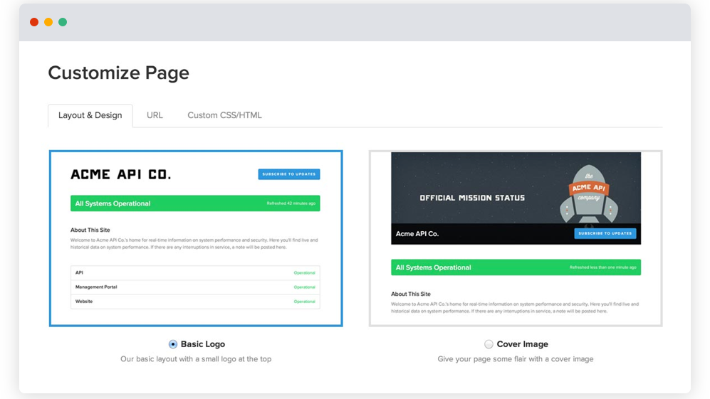 Customize your page