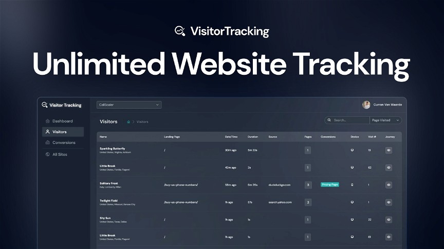 Visitor Tracking - Unlimited Website Tracking