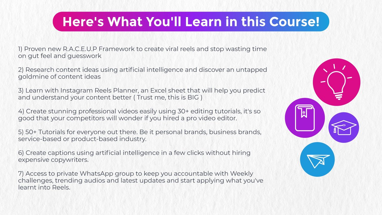 Instagram Reels Course - Complete Course with 55+ HD Videos