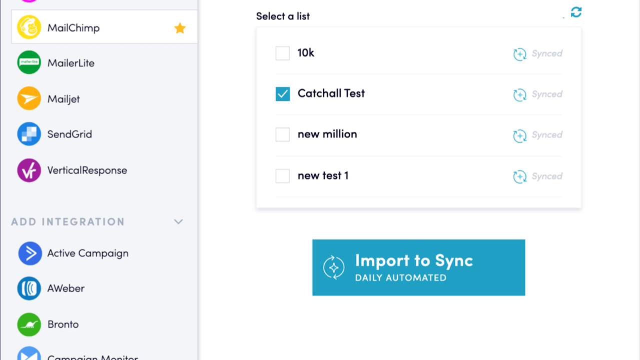 Connect with your email service provider