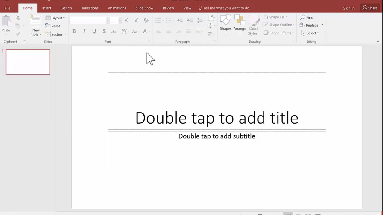 Microsoft PowerPoint UI
