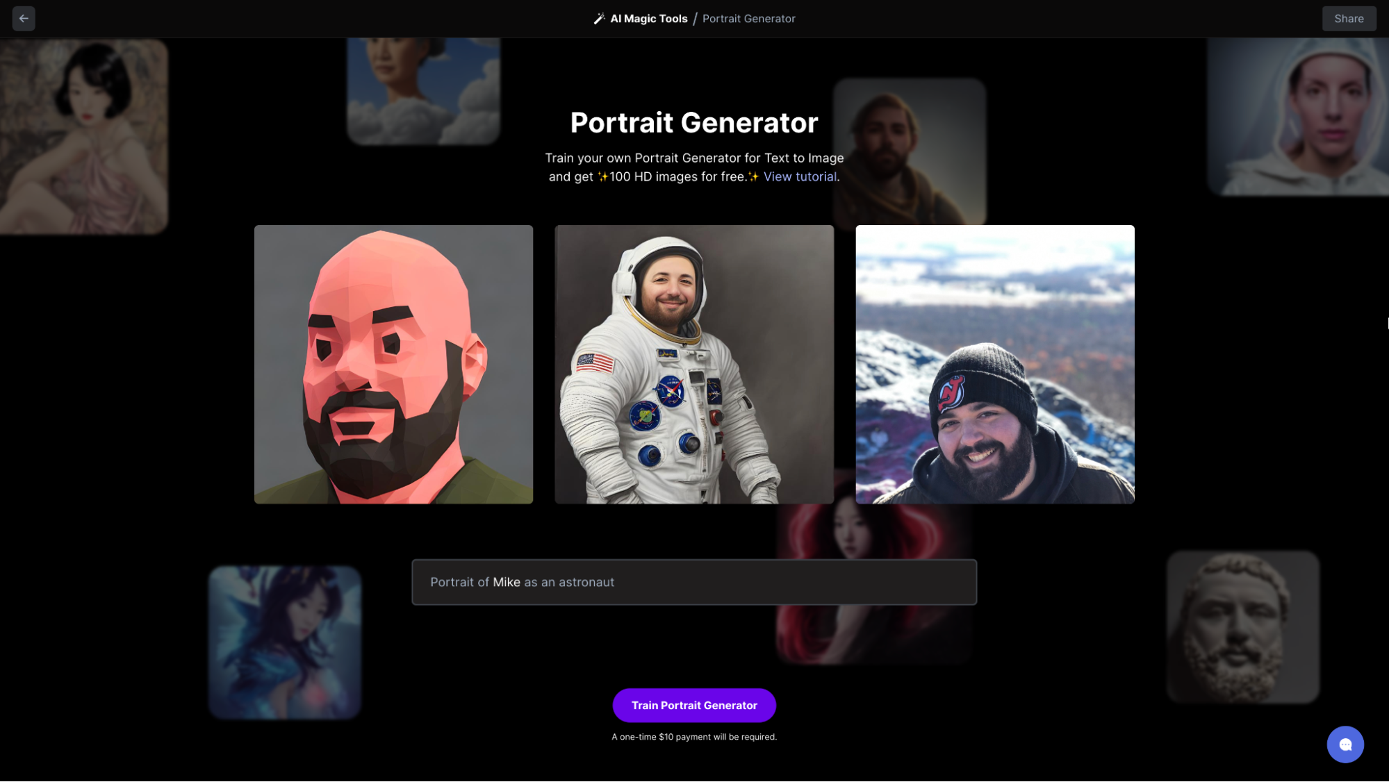 Train your AI Portrait Generator