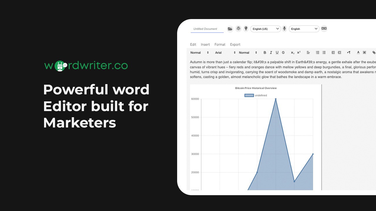 WordWriter AI Enhanced Editor Interface