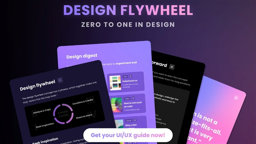 Design Flywheel - Zero to One in UI/UX design