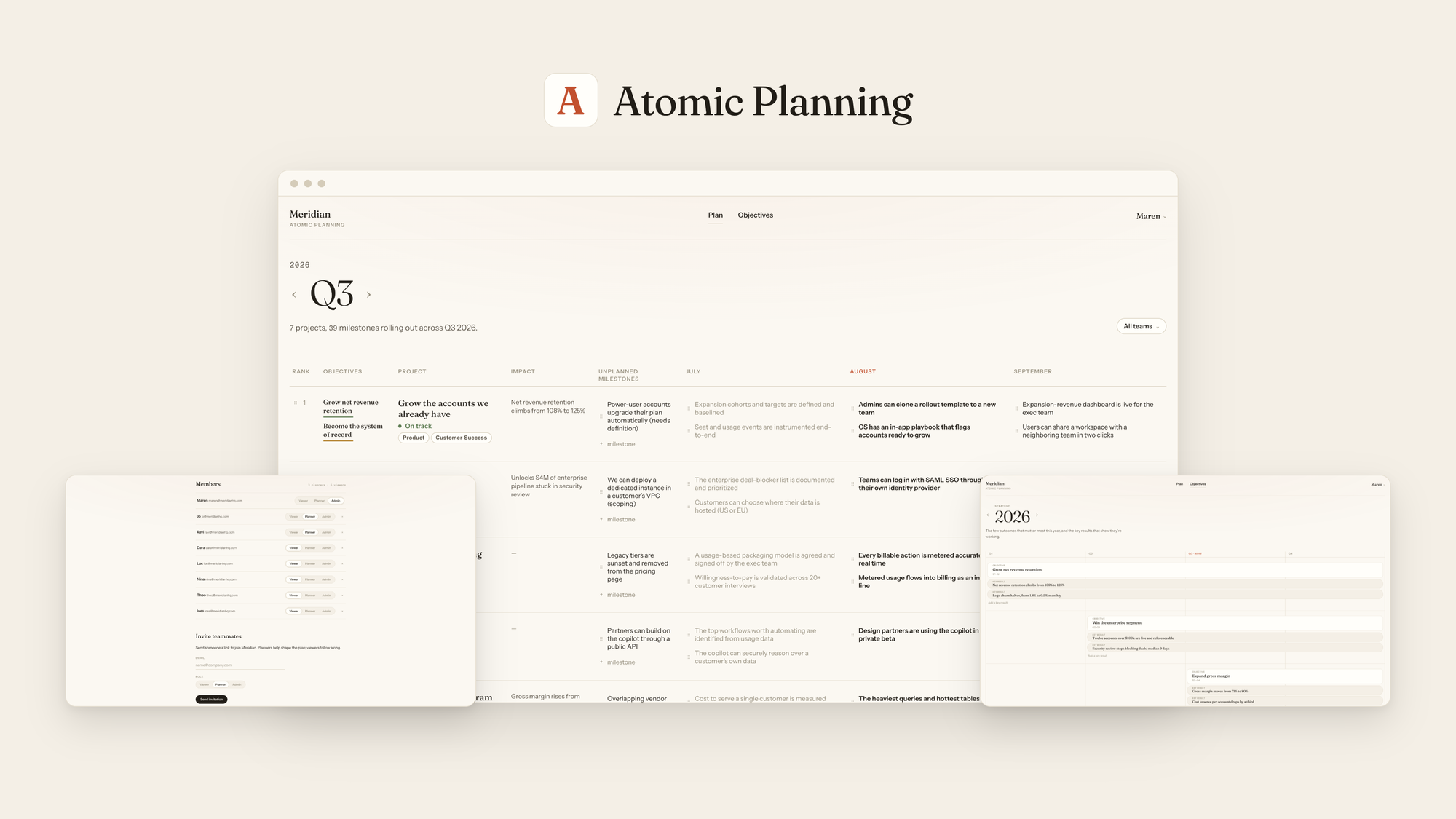 Atomic Planning