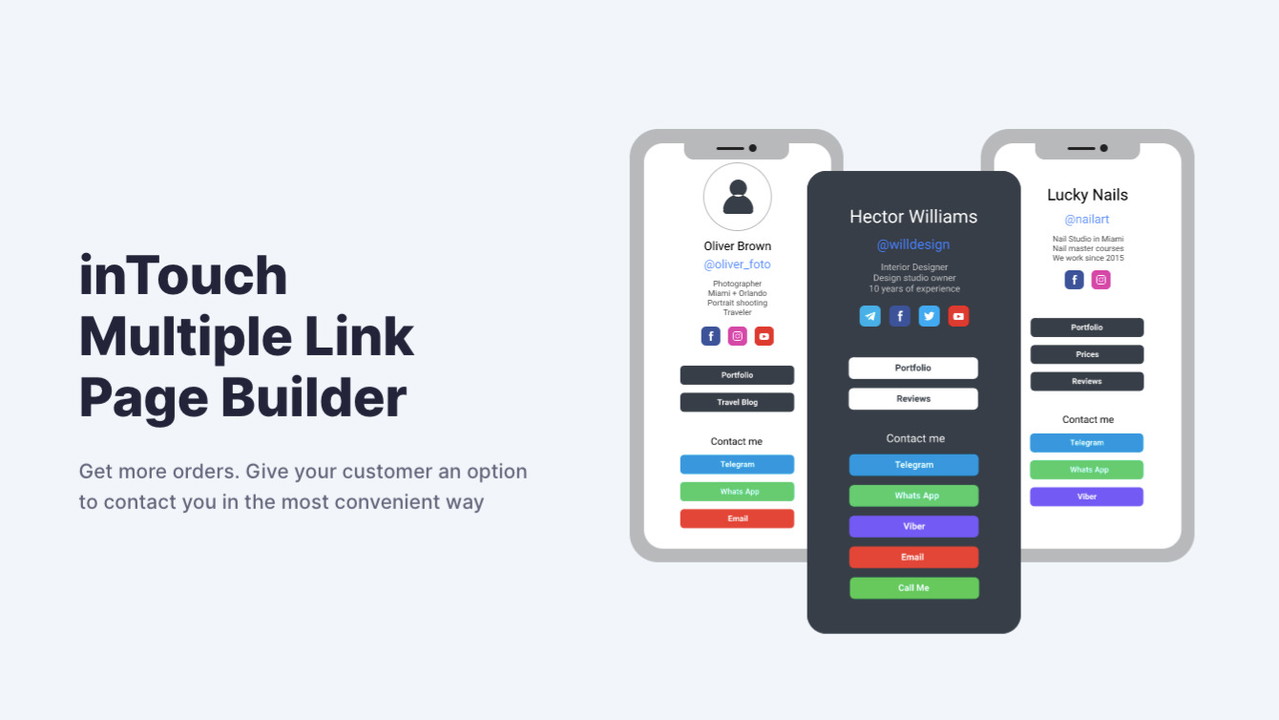 uSocial.pro 2in1: Multiple Link Page for your Instagram & Social Media Buttons and Widgets for your Website