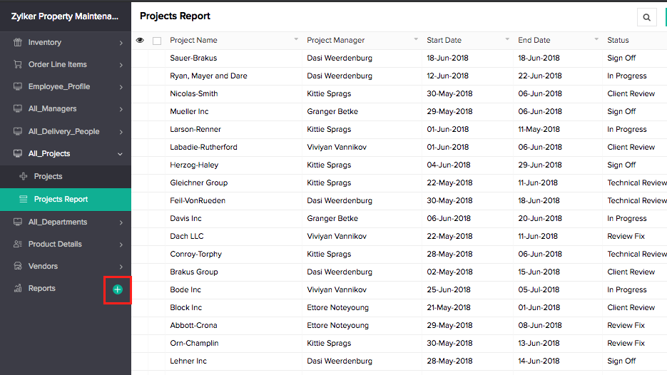 Create list report