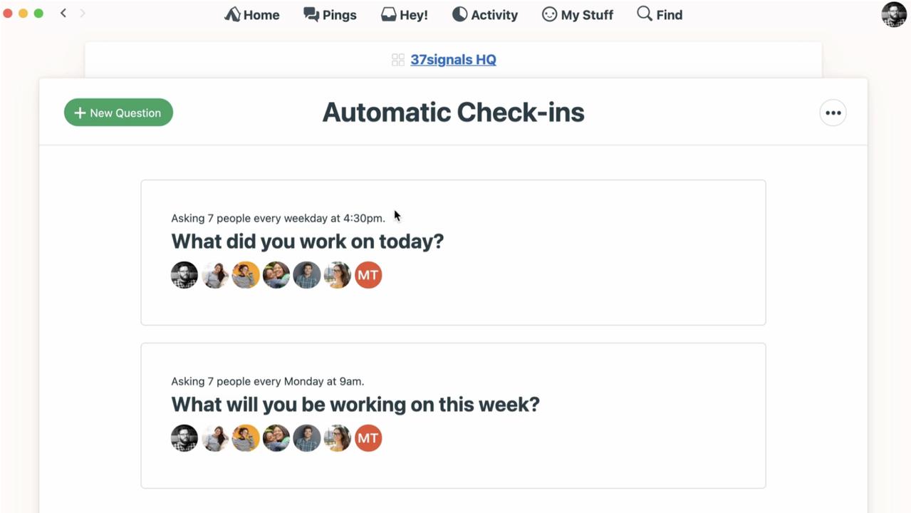Automatic check-ins
