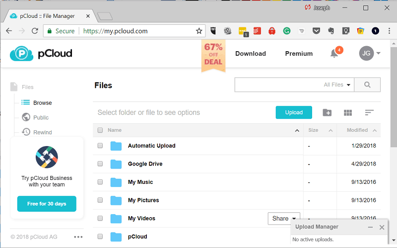 Manage and organize cloud files