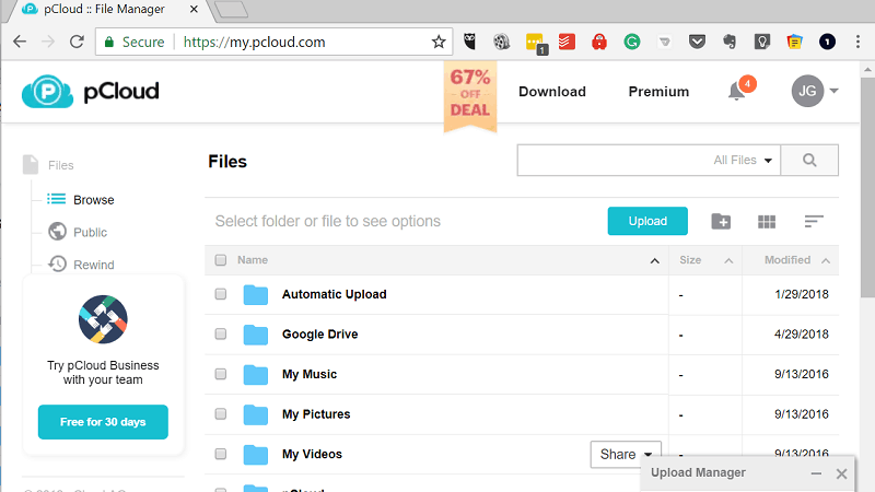 Manage and organize cloud files