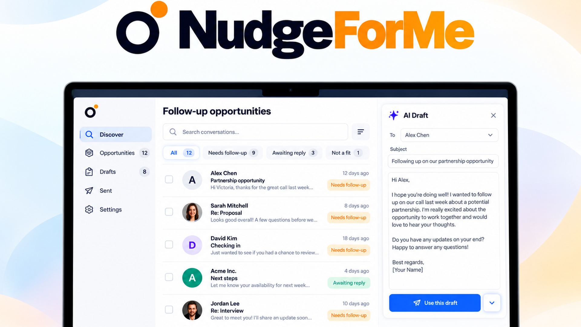 NudgeForMe Lifetime Deal - Recover Email Follow-ups