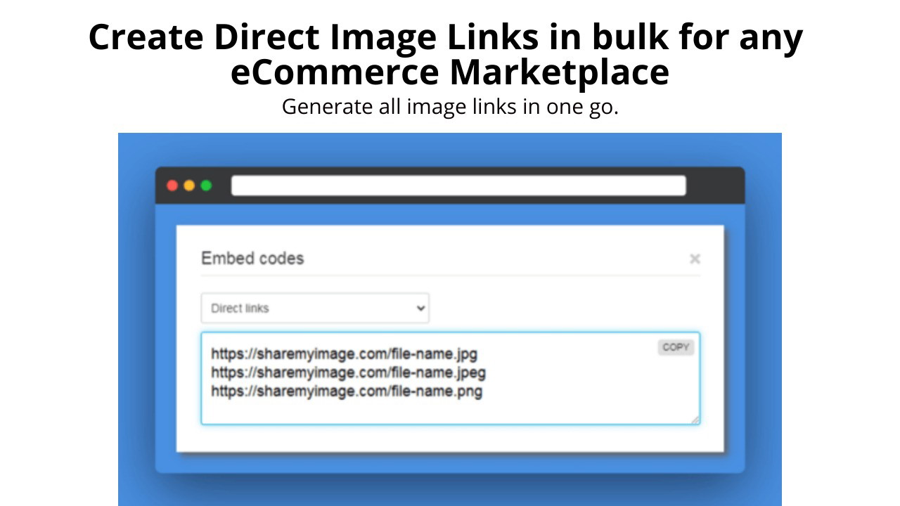 Share My Image Dashboard Interface