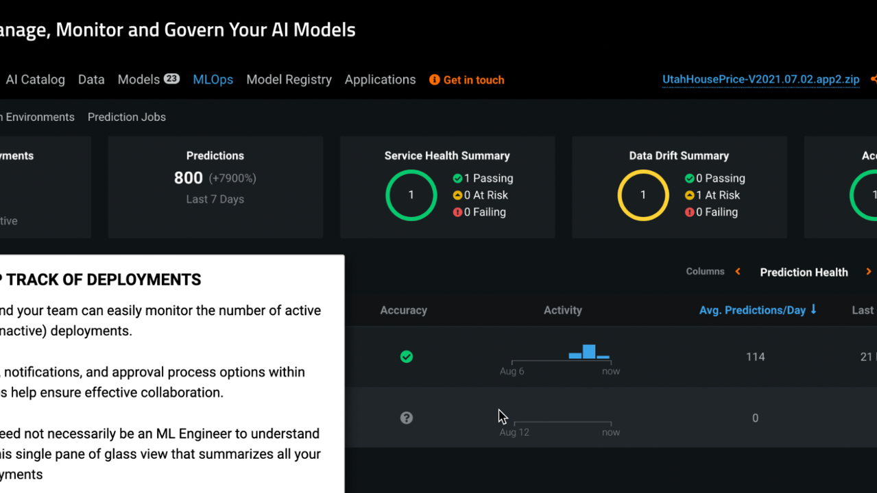 Monitor AI models efficiently