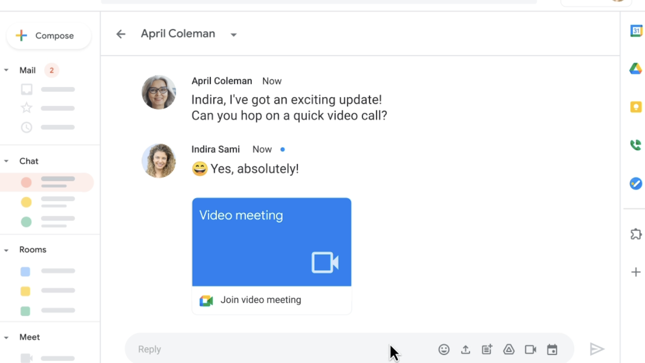 Google Workspace instant team messaging