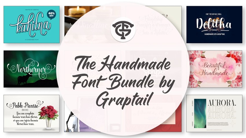 The Handmade Font Bundle by Graptail