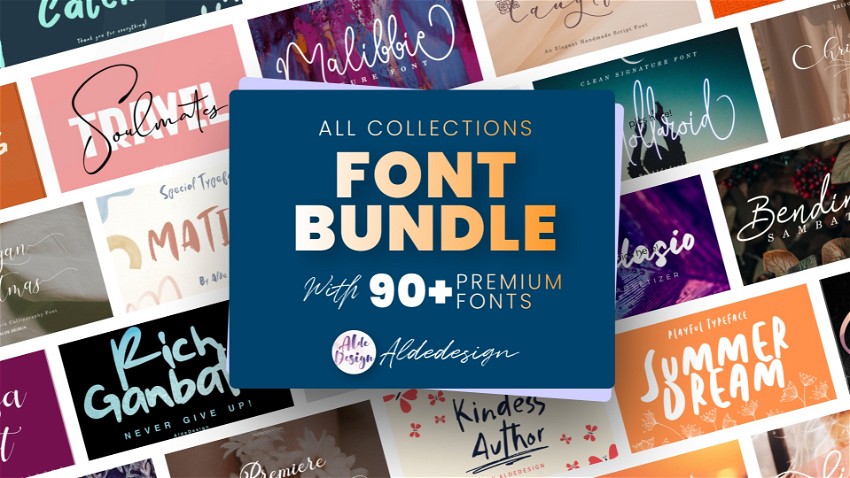 All Collections - Font Bundle with 90+ Premium Fonts