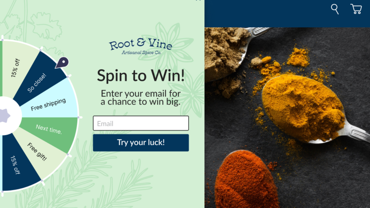 Increase engagement with spin to win popups