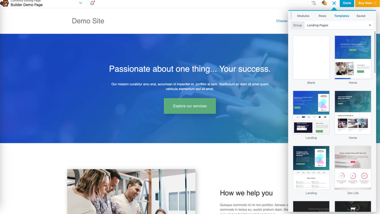 Choose a customizable website template