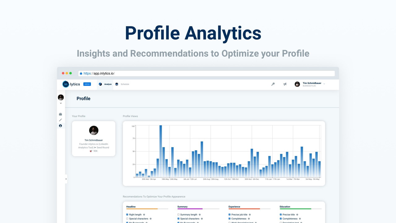 inlytics.io - LinkedIn Analytics Tool for Personal Profiles