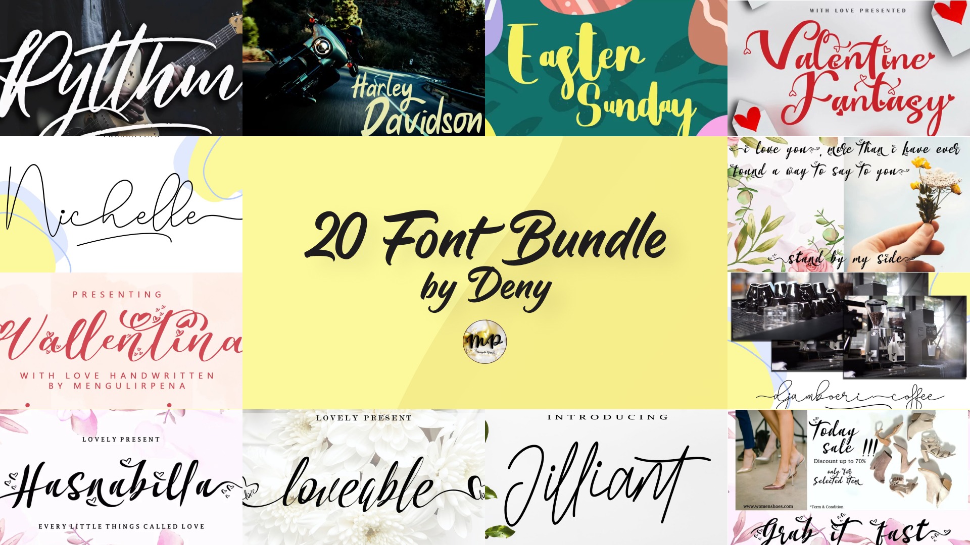 20 Font Bundle By Deny AppSumo