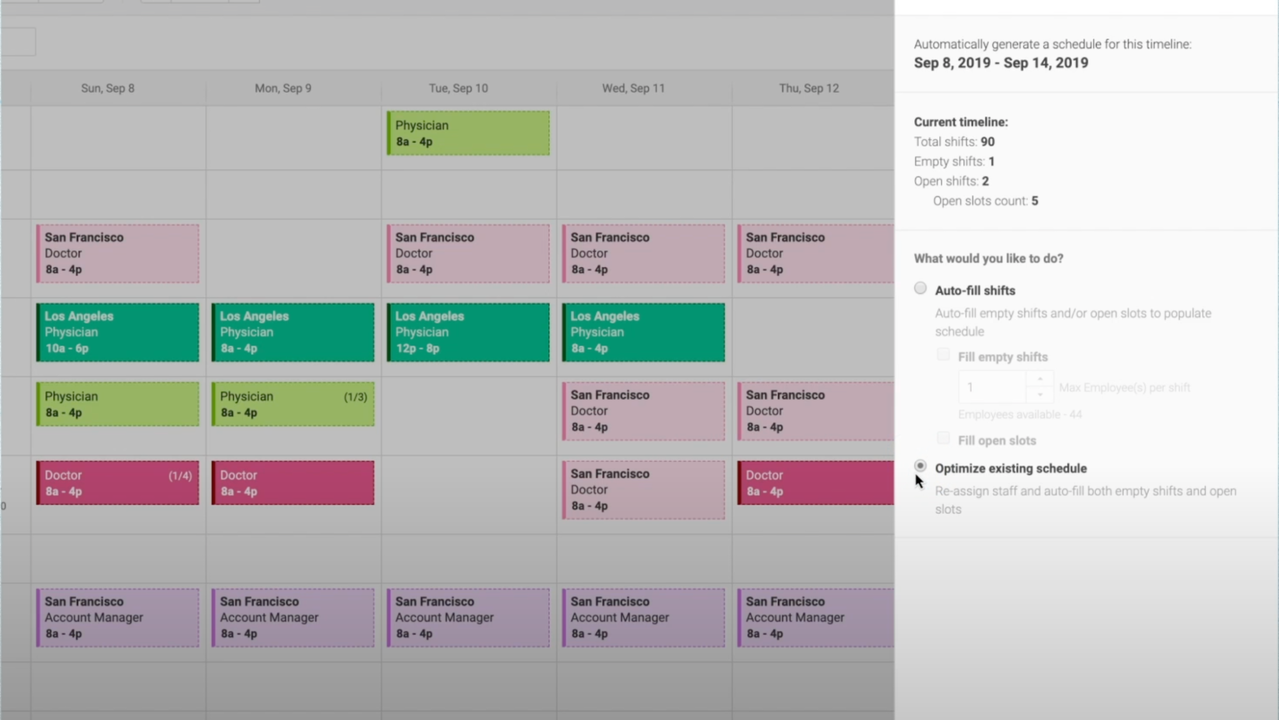 Use autofill scheduling to save time