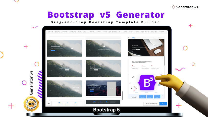 Generator.ws - Bootstrap v5 Drag-and-drop Template Builder