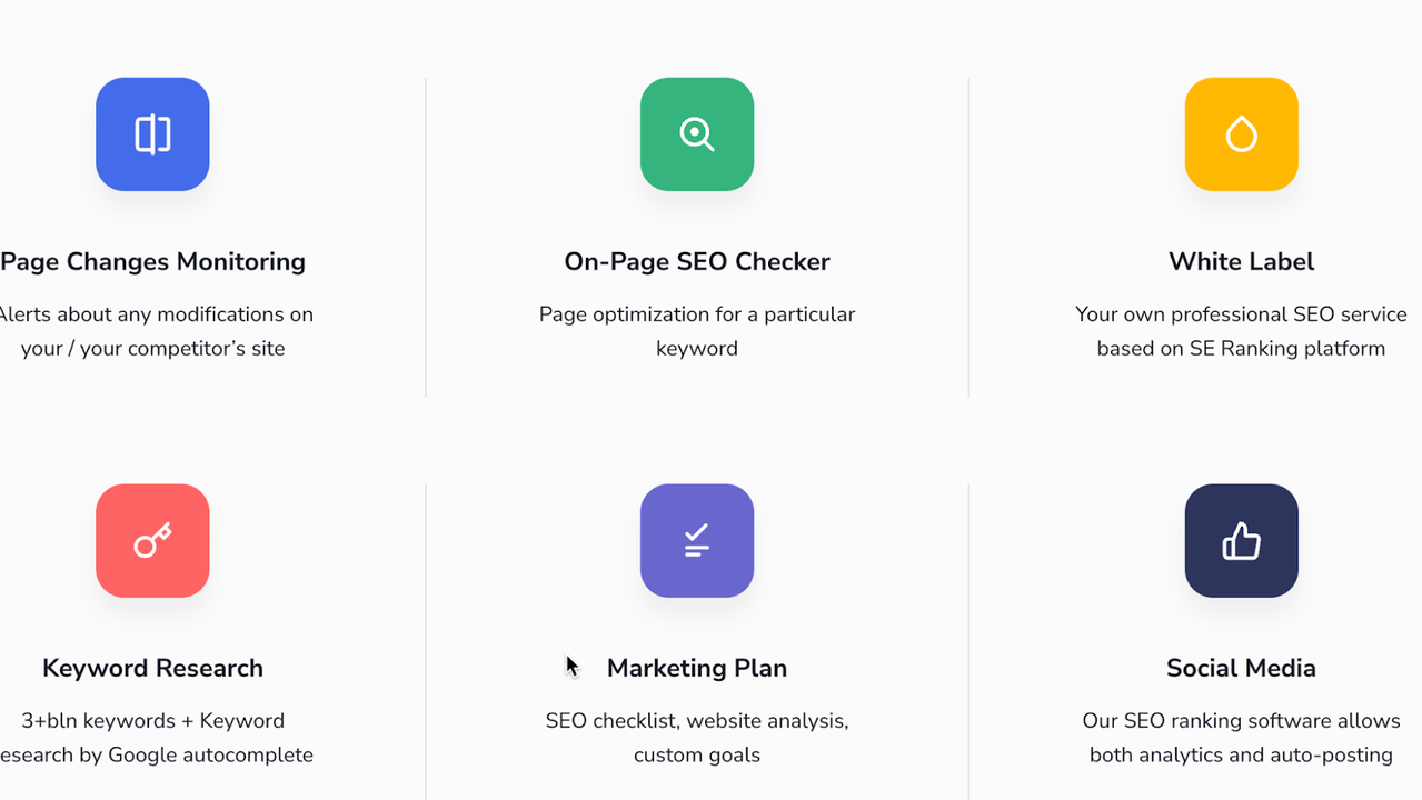 SE Ranking SEO tools