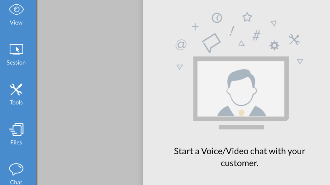 Zoho Assist voice and video chat